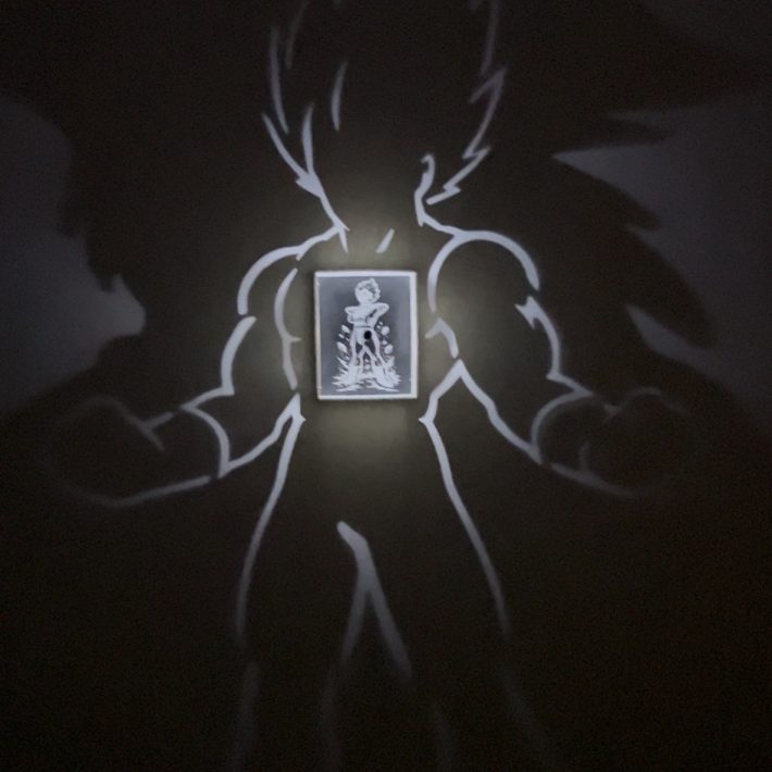Lámpara Vegeta Dragon Ball Proyección Sombra