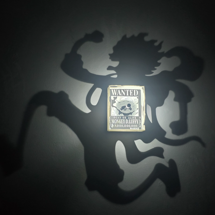 Lámpara Luffy Gear 5 - Proyección de Sombra "Joy Boy" One Piece