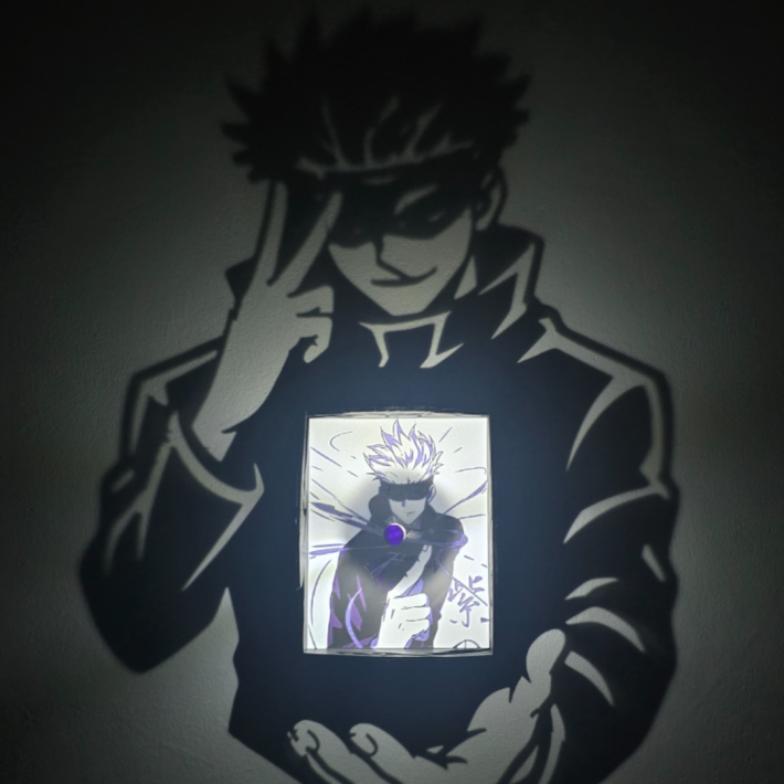 Lámpara Satoru Gojo - Proyección de Sombra Jujutsu Kaisen
