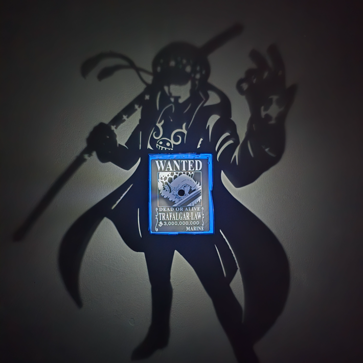 Lámpara Trafalgar Law - Proyección de Sombra One Piece