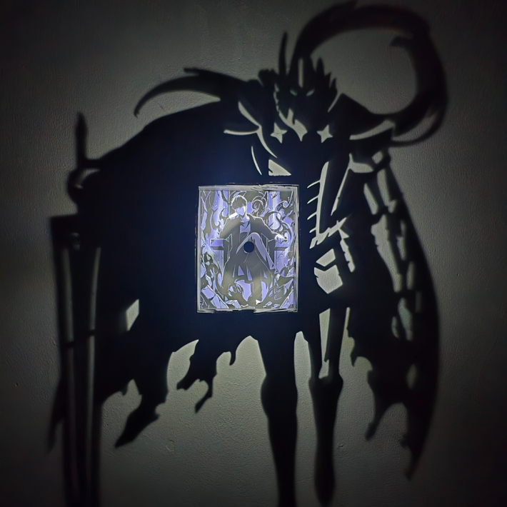 Lámpara Sung Jin-woo & Igris - Proyección de Sombra Solo Leveling